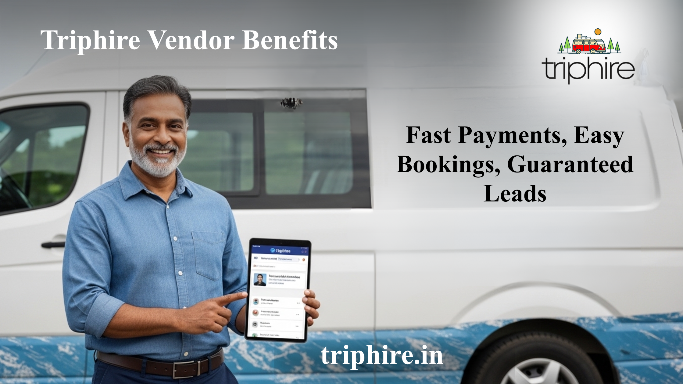Triphire Vendor Benefits: Fast Payments, Easy Bookings, Guaranteed Leads