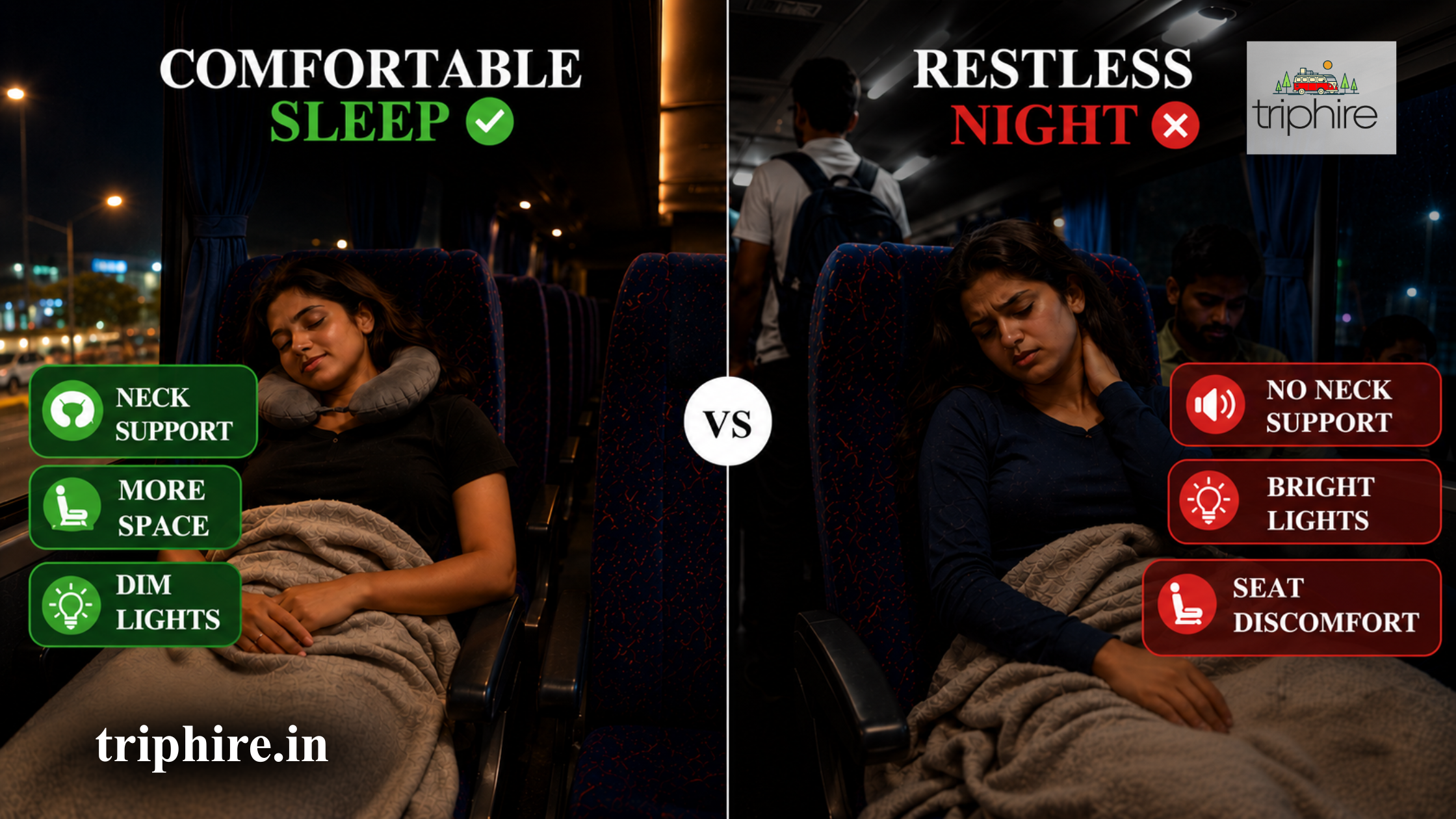 Sleep Problems During Night Bus Travel