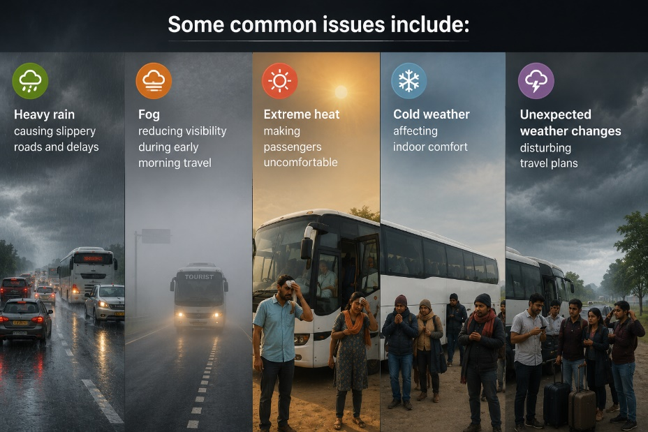 how weather affect bus travel and some common issues
